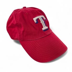 47 Brand Texas Rangers Red Adjustable Dad Hat MLB Cotton Baseball Cap OSFA